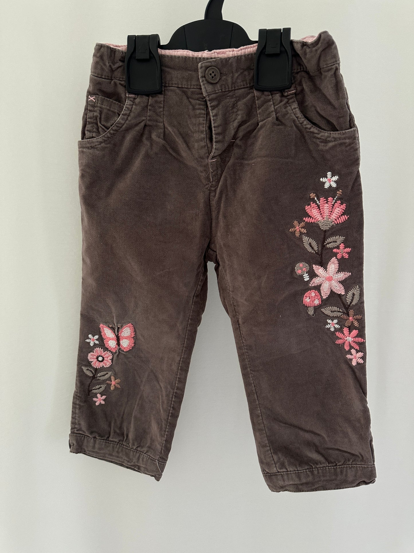 Hose lang, gefüttert mit Blumen Gr. 86 | Secondhand | MiniMoments