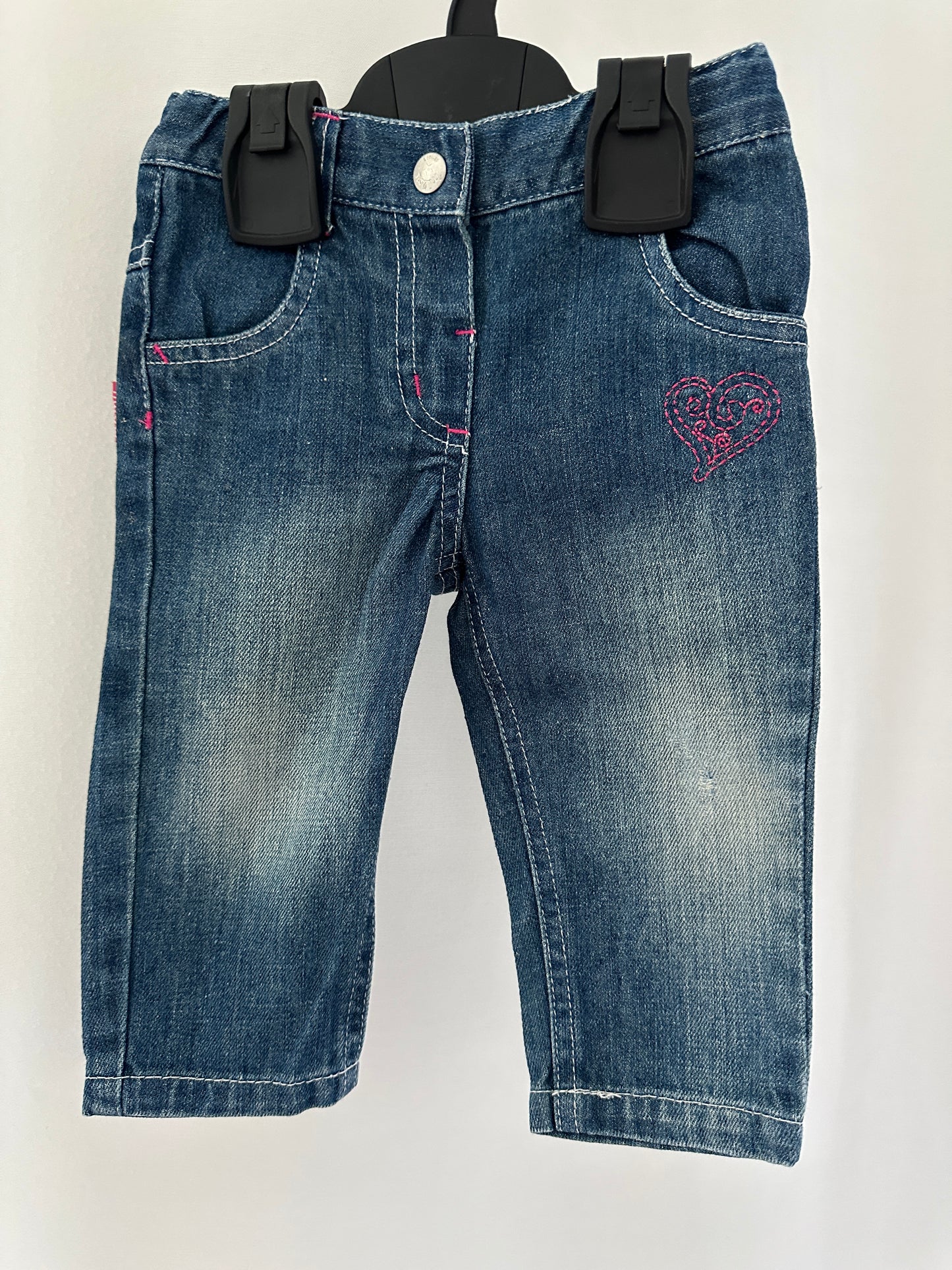 Jeanshose lang mit Herz Gr. 74 | Secondhand | MiniMoments