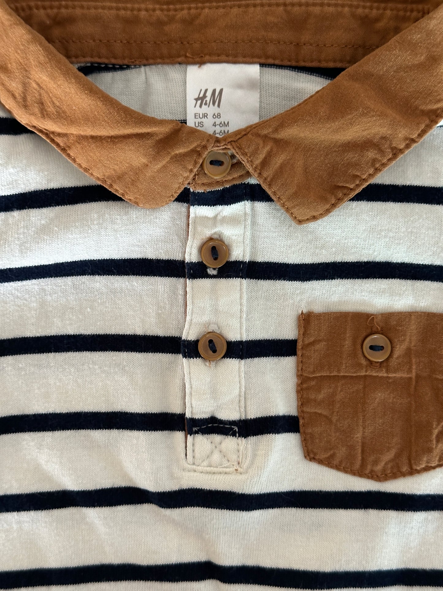Kurzarmbody mit Kragen Gr. 68 | Secondhand | MiniMoments