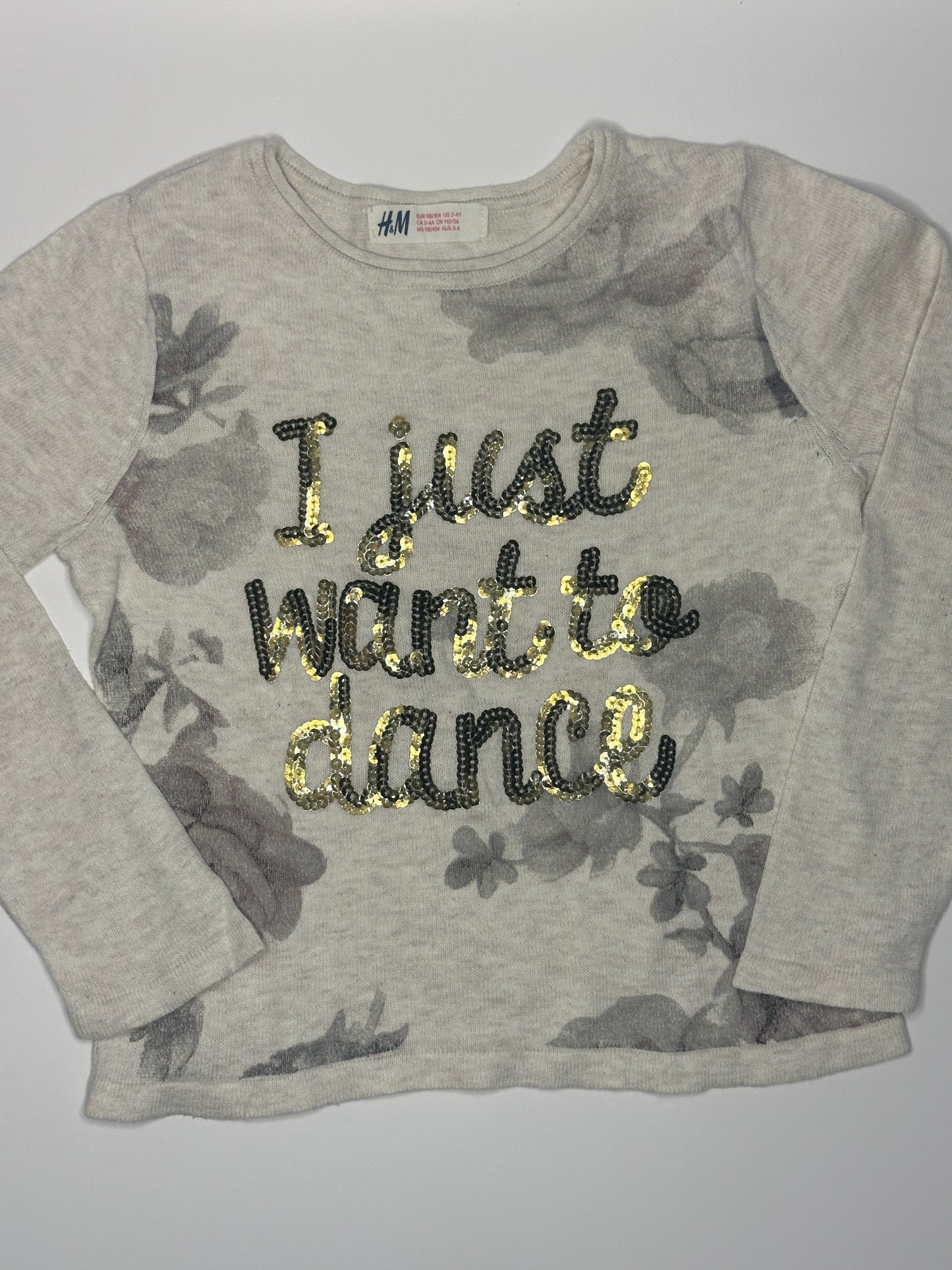 Pullover "I just want to dance" Gr. 98/104 | Secondhand | MiniMoments