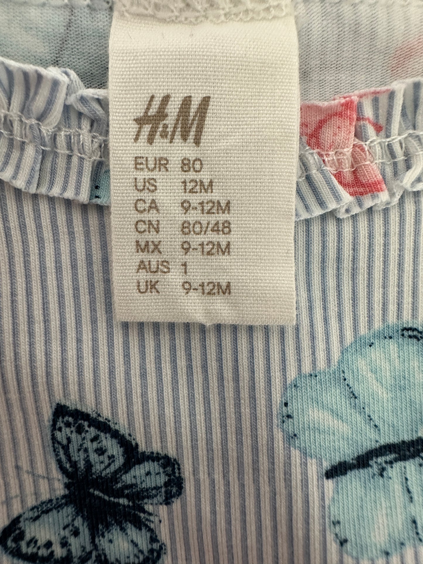 T-Shirt Schmetterlinge Gr. 80| Secondhand | MiniMoments