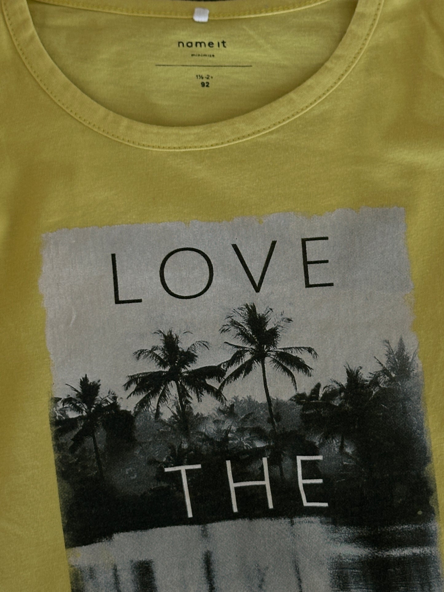 T-Shirt gelb "Love the sun" Gr. 92 | Secondhand | MiniMoments
