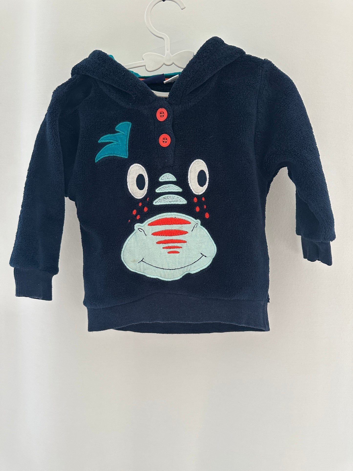 Flauschiger Pullover mit Drache Gr. 74/80 | Secondhand | MiniMoments
