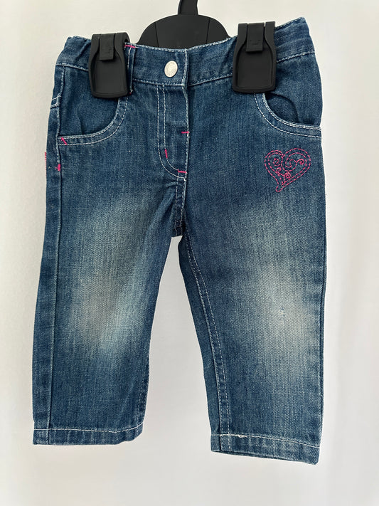 Jeanshose lang mit Herz Gr. 74 | Secondhand | MiniMoments