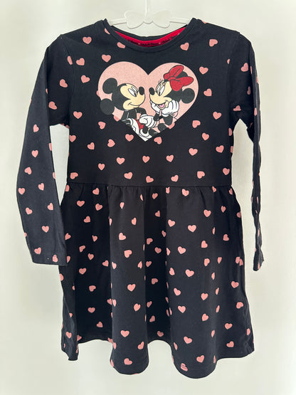 Kleid Mickey & Minnie mit rosa Herzen Gr. 98 | Secondhand | MiniMoments