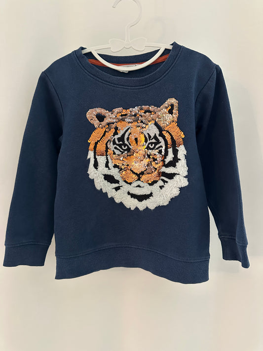 Pullover mit Pailletten | Tiger | Secondhand | MiniMoments
