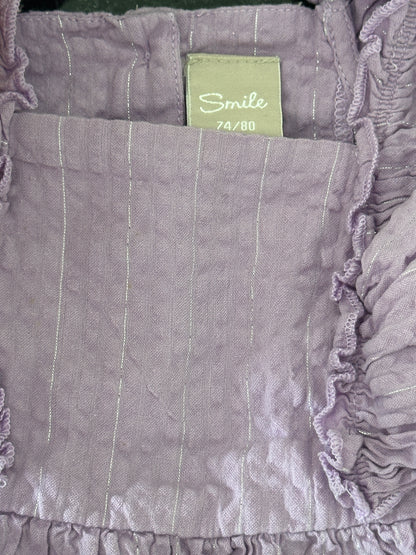 Lila Kleid mit Knöpfen Gr. 74/80 | MiniMoments