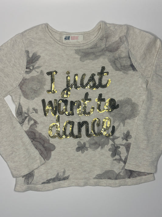 Pullover "I just want to dance" Gr. 98/104 | Secondhand | MiniMoments