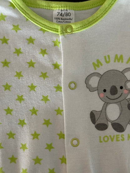Pyjama Kurzarm mit Koala Gr. 74/80 | Secondhand | MiniMoments