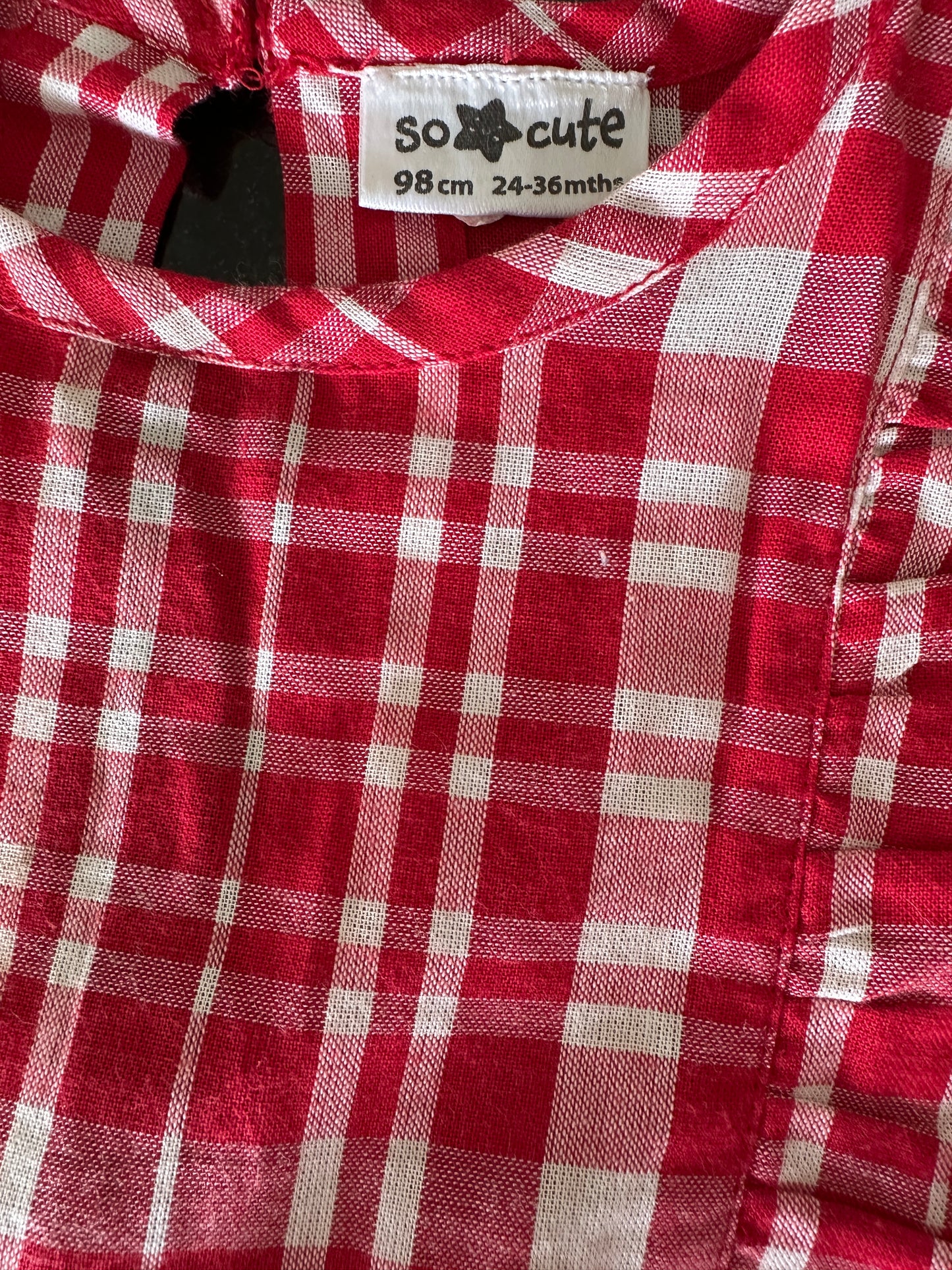 Kleid rot-weiss kariert | Secondhand | MiniMoments