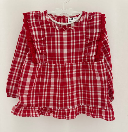Kleid rot-weiss kariert | Secondhand | MiniMoments