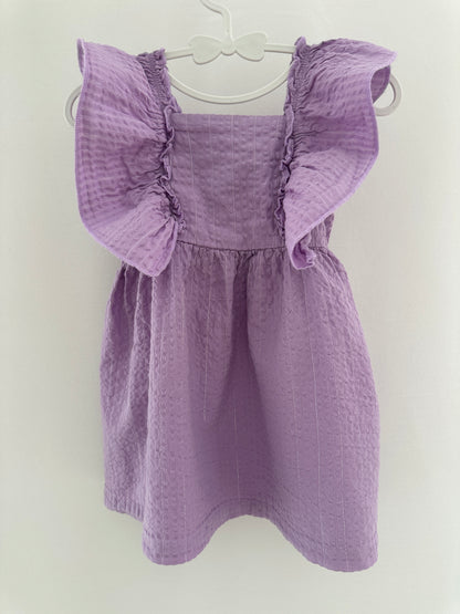 Lila Kleid mit Knöpfen Gr. 74/80 | MiniMoments