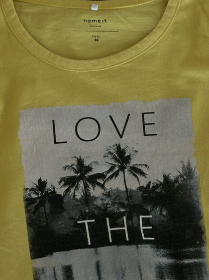 T-Shirt gelb "Love the sun" Gr. 92  | Secondhand | MiniMoments