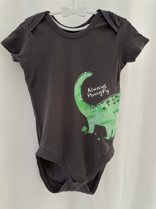 Kurzarmbody "always hungry" Gr. 86/92 | Secondhand | MiniMoments