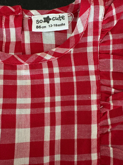 Kleid rot-weiss kariert | Secondhand | MiniMoments