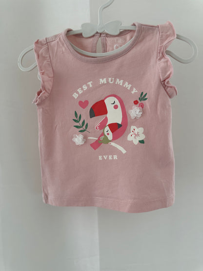 T-Shirt Papagei Gr. 62 | Secondhand | MiniMoments