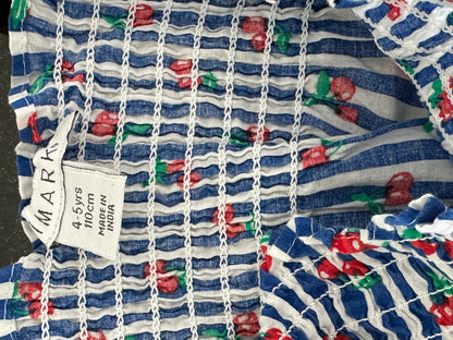 Sommerkleid gestreift mit Kirschen Gr. 110 | Secondhand | MiniMoments