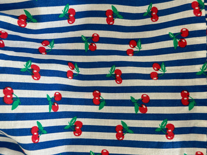 Sommerkleid gestreift mit Kirschen Gr. 110 | Secondhand | MiniMoments