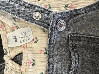 Latzhosen-Kleid mit Pullover Set Gr. 80 | Secondhand | MiniMoments