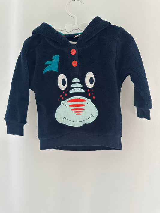 Flauschiger Pullover mit Drache Gr. 74/80 | Secondhand | MiniMoments