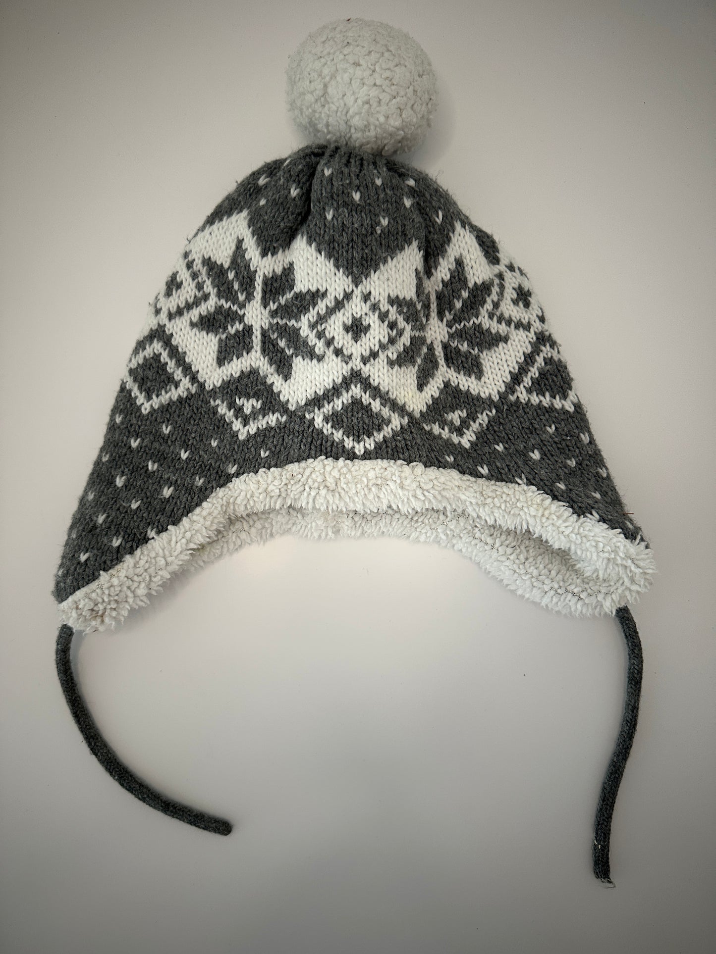 Strickmütze mit Schneeflockenmuster und Fleece-Futter 12-24 Mt. | Secondhand | MiniMoments