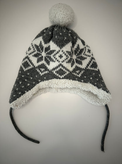 Strickmütze mit Schneeflockenmuster und Fleece-Futter 12-24 Mt. | Secondhand | MiniMoments