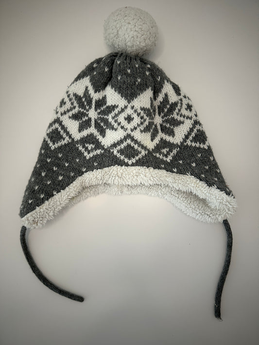 Strickmütze mit Schneeflockenmuster und Fleece-Futter 12-24 Mt. | Secondhand | MiniMoments