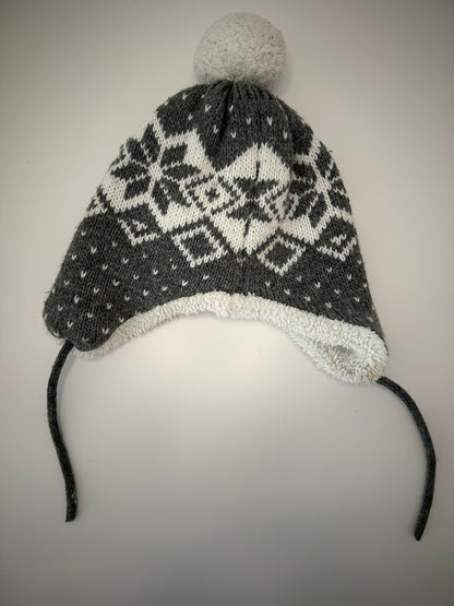 Strickmütze mit Schneeflockenmuster und Fleece-Futter 12-24 Mt. | Secondhand | MiniMoments