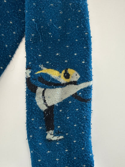 Kuschelige, dicke Strumpfhose mit Pinguinmotiv Gr. 110/116 | Secondhand | MiniMoments
