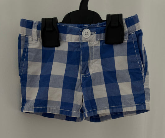 Kurze Hose blau kariert Gr. 86/92 | Secondhand | MiniMoments